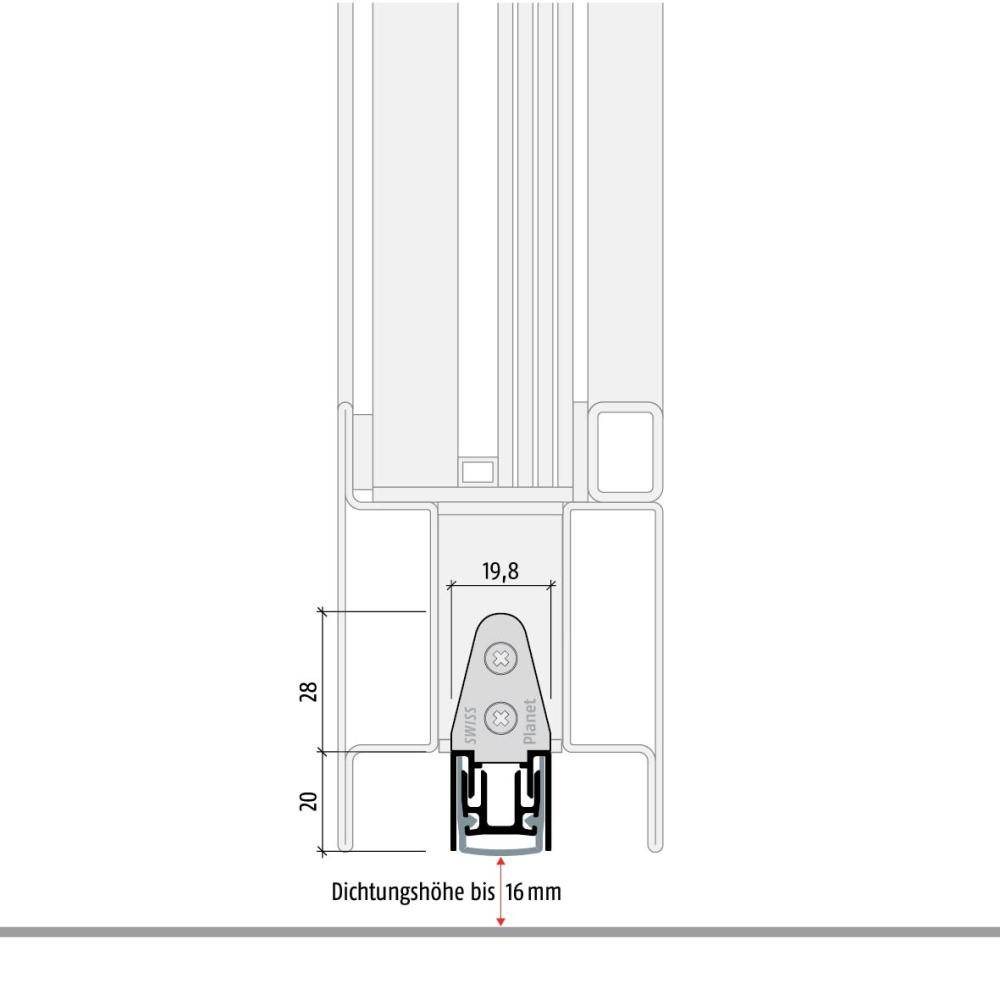 MF Silikon 1085 mm ASSA ABLOY