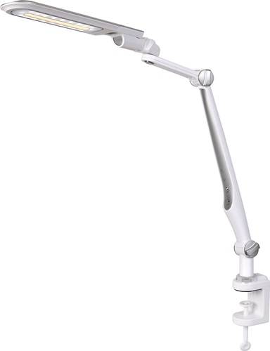 styro G. m. b. H. Ablage-Systeme Schreibtischleuchte LED Multifl.ABS,Eisen,PS weiß/silber H600mm Standfuß+Klemme 41-5010