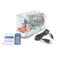 Rapesco 626EL, 15 Blätter, Vorderseite, 1000 Heftklammern, Transparent, Akku, AA