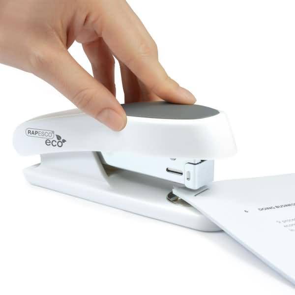 Heftgerät Eco Sting Ray mit Heftklammern soft weiß