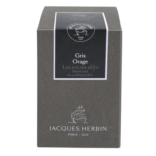 Jacques Herbin Tinte 1670 Gris Orage, Flakon 50ml - Gris orage 15009JT Jacques Herbin Tinte 1670 Gris Orage, Flakon 50ml - Gris orage 15009JT