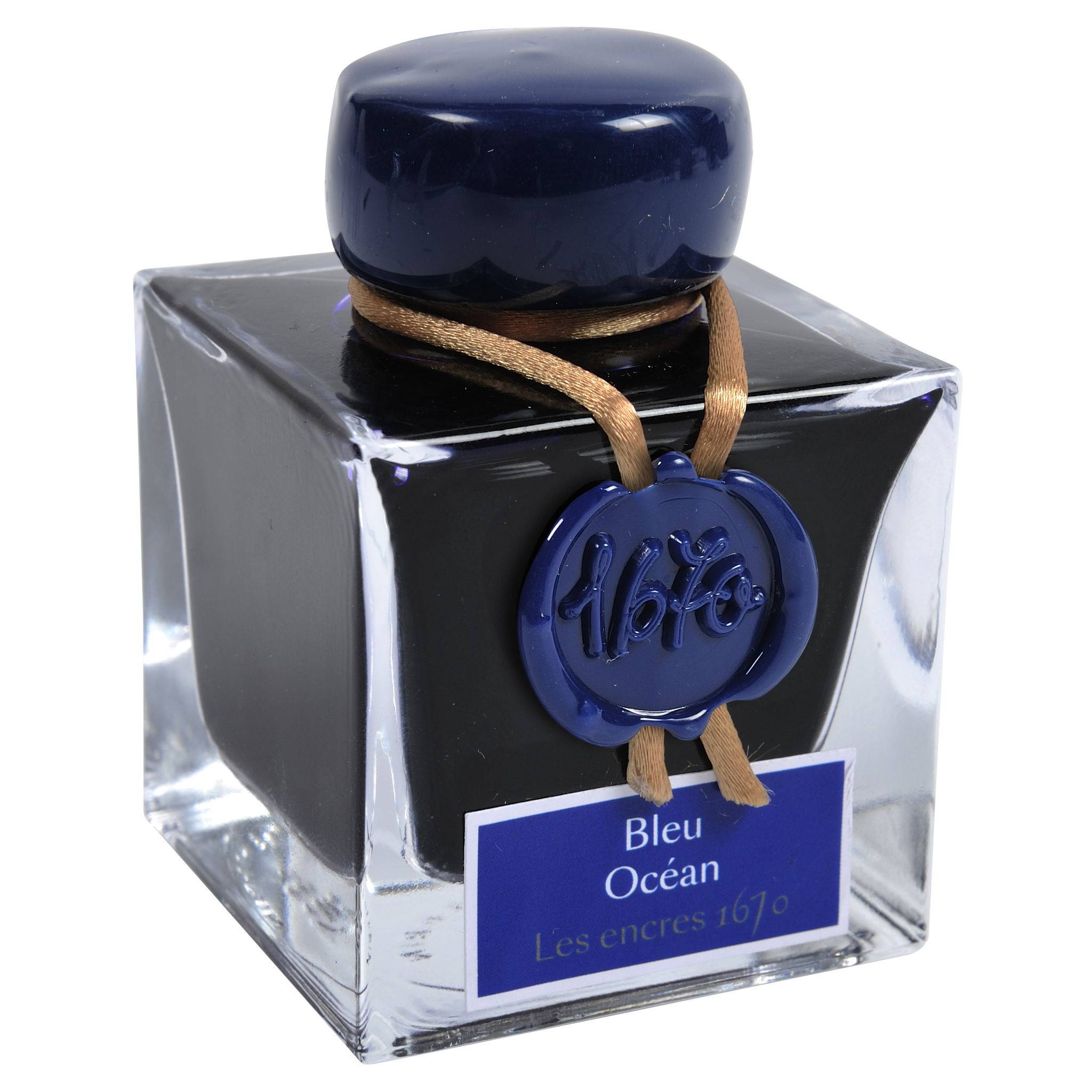 Jacques Herbin Tinte 1670 Bleu Océan, Flakon 50ml - Bleu Océan 15018JT