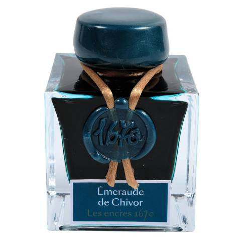 Jacques Herbin Tinte 1670 Émeraude de Chivor, Flakon 50ml - Blau 15035JT