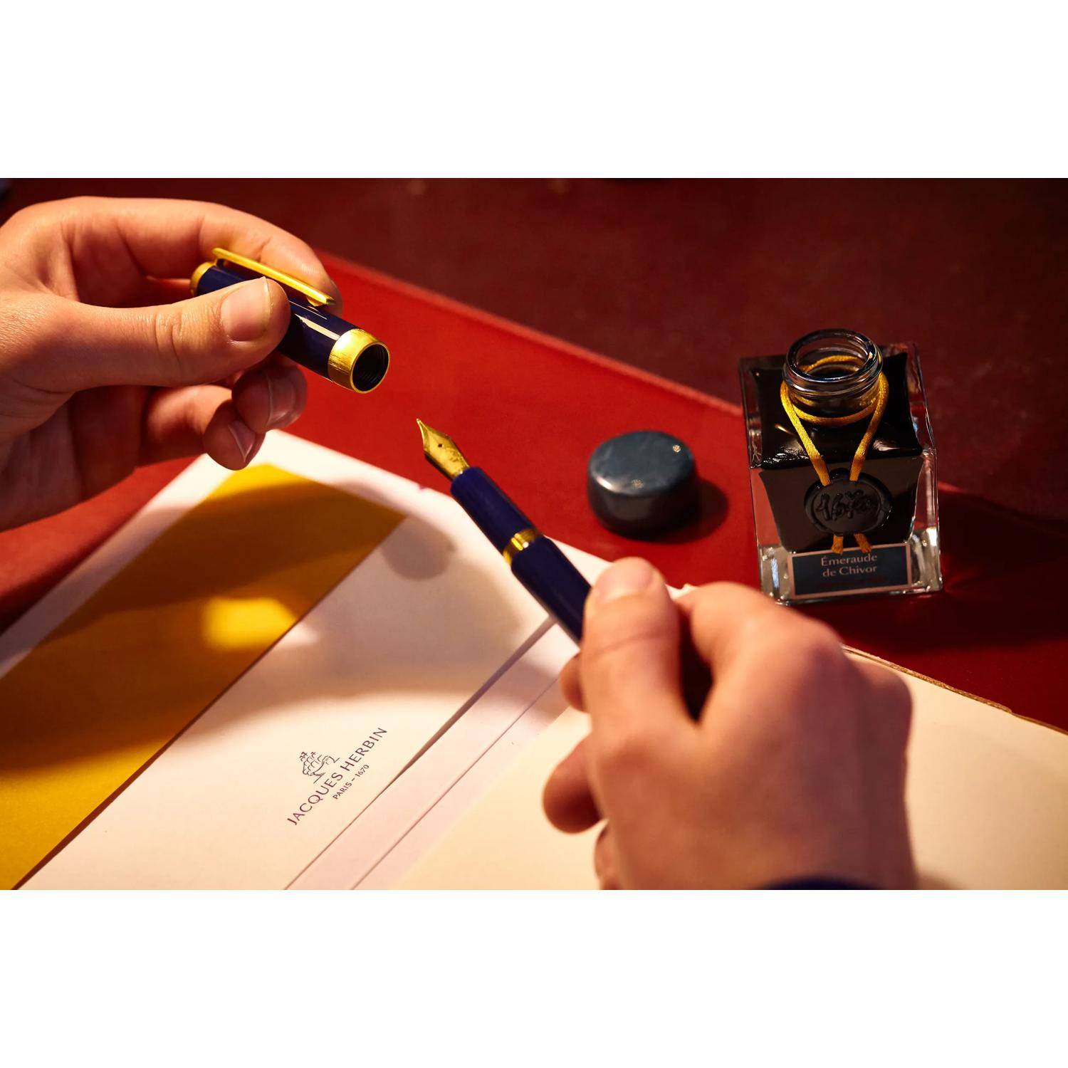 Jacques Herbin Tinte 1670 Émeraude de Chivor, Flakon 50ml - Blau 15035JT