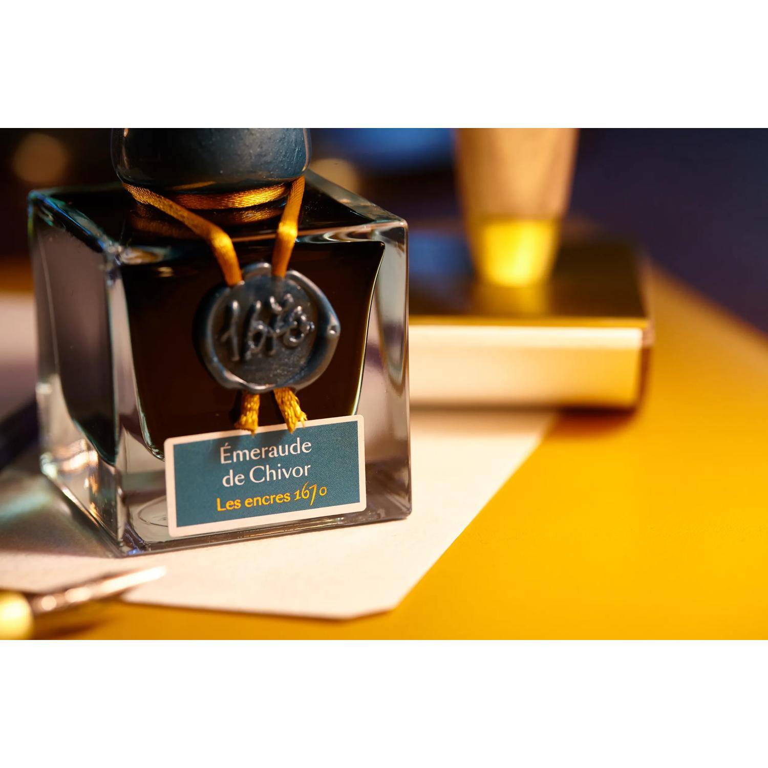 Jacques Herbin Tinte 1670 Émeraude de Chivor, Flakon 50ml - Blau 15035JT