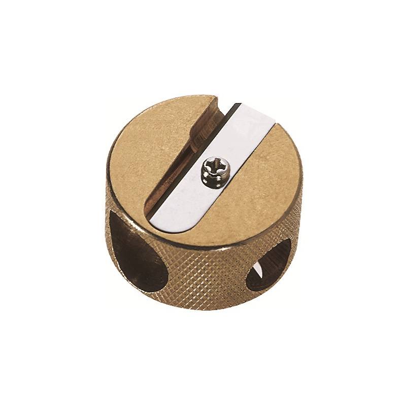 M+R Doppel-Spitzer, aus Messing, rund