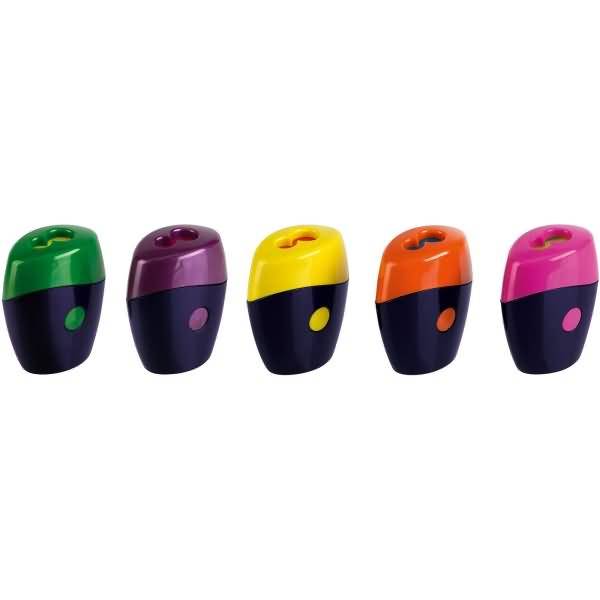 Dosenspitzer doppelt elliptisch Magnesium Lamellenverschluss farbig sortiert