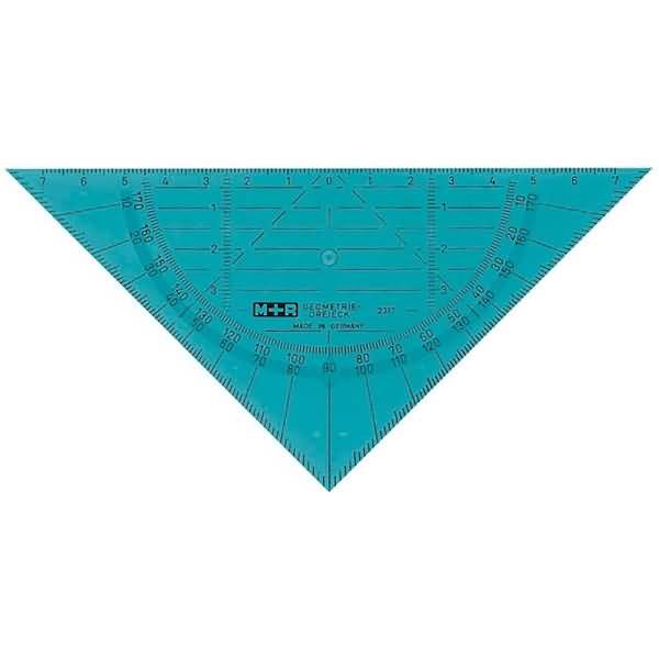 Geometrie-Dreieck 17cm transparent farbig sortiert