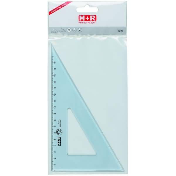 Zeichendreieck 60 Grad 23cm rauchtransparent Skala 18cm