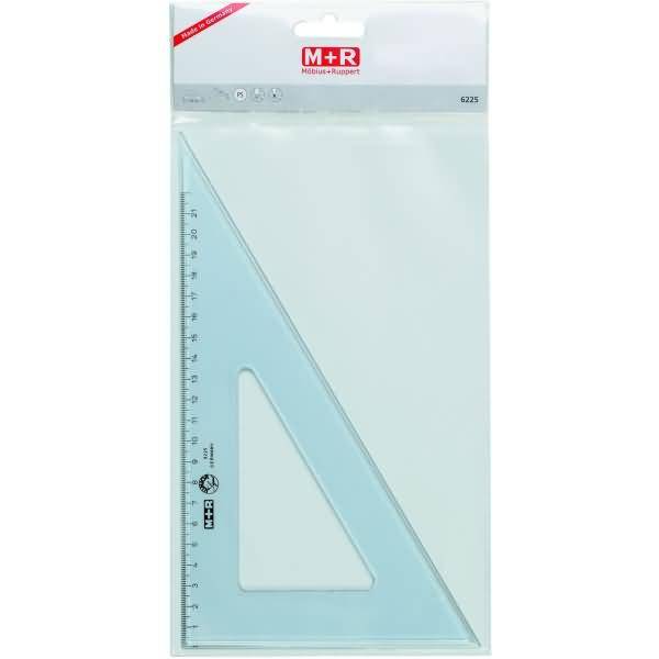 Zeichendreieck 60 29cm rauchtransparent Skala 22cm