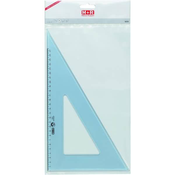 Zeichendreieck 60 37cm rauchtransparent Skala 27cm