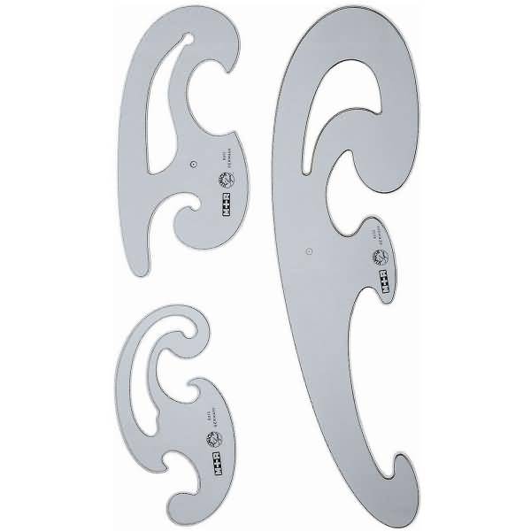 Burmesterkurvenset rauchgrau 3-teilig