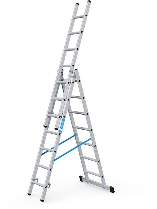 Mehrzweckleiter Skymaster DX 3x7 Sprossen L.2,14-4,4m Arbeits-H.5,2m Zarges