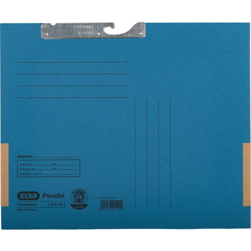 ELBA Pendeltasche, DIN A4, mit Kartonfröschen, blau