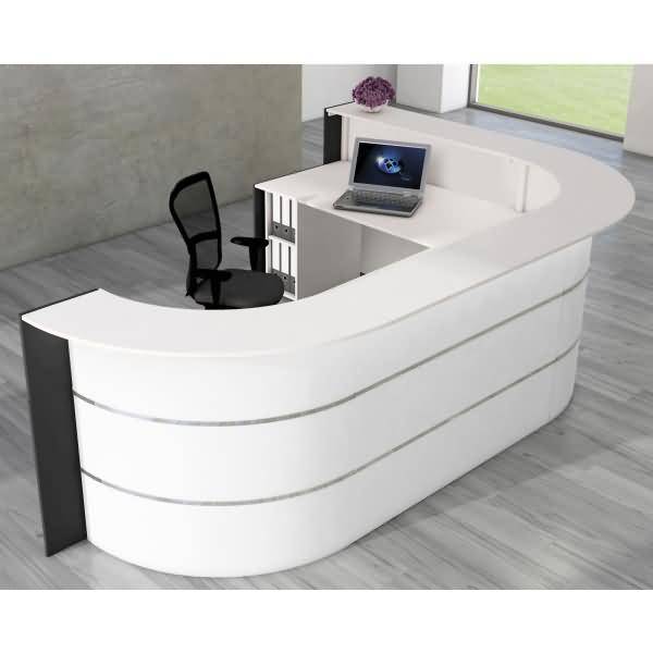 L-Theke Bari Metall/Holz weiß