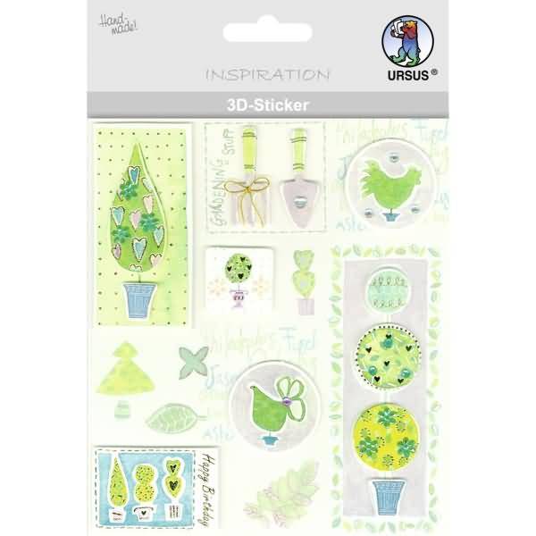 3D-Sticker Motiv 6 - Garten