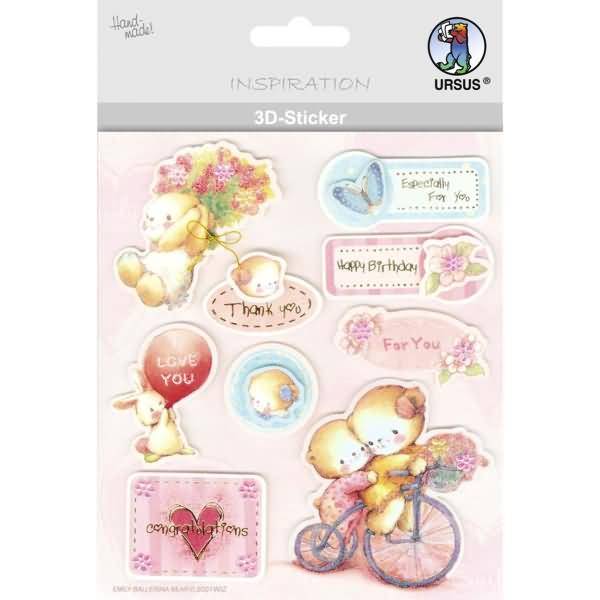 3D-Sticker Motiv 11 - Bärchen