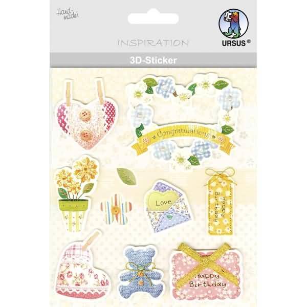 3D-Sticker Motiv 14 - sortiert