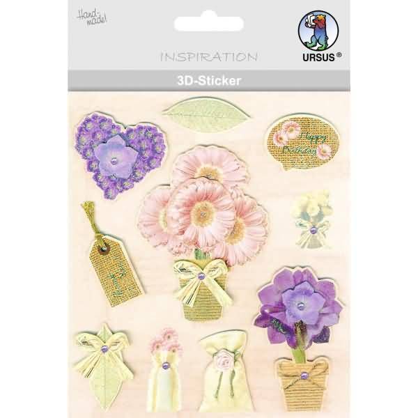 3D-Sticker Motiv 15 - Blumen
