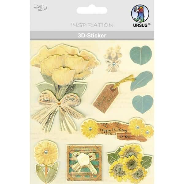 3D-Sticker Motiv 16 - Blumen