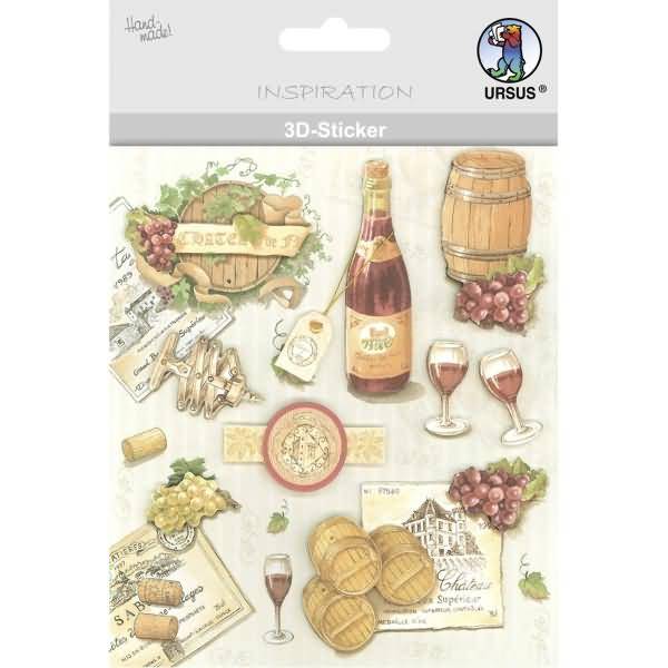 3D-Sticker Motiv 18 - Wein
