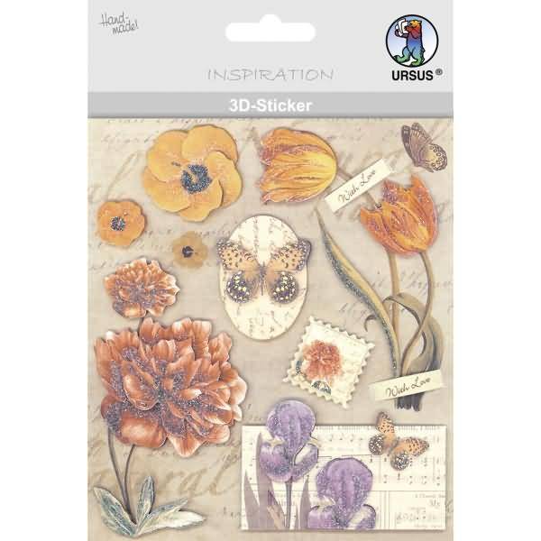 3D-Sticker Motiv 37 - Blüten