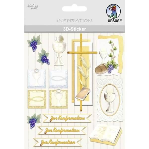 3D-Sticker Motiv 43 - Konfirmation