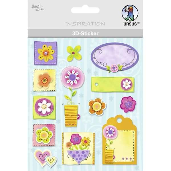 3D-Sticker Motiv 45 - Blüten