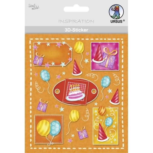 3D-Sticker Motiv 46 - Geburtstag