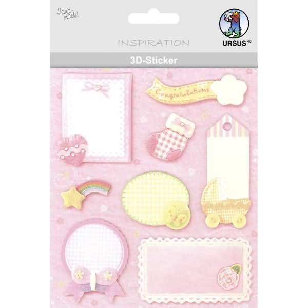 3D-Sticker Motiv 60 - Geburt/Mädchen