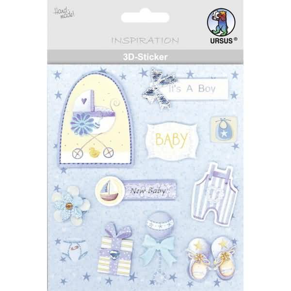 3D-Sticker Motiv 64 - Geburt/Junge
