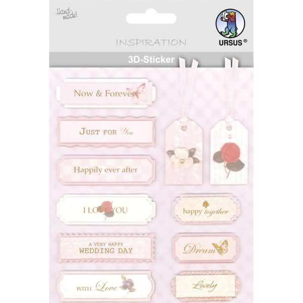 3D-Sticker Motiv 65 - Hochzeit