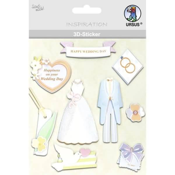 3D-Sticker Motiv 68 - Hochzeit