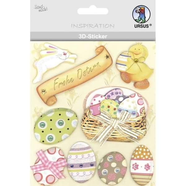 3D-Sticker Motiv 97 - Frohe Ostern