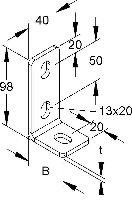 Niedax Wandanschlusswinkel WWA 100