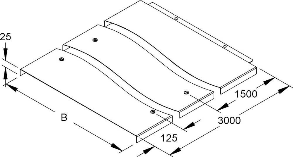 Niedax Weitspannl.-Deckel WDV 300