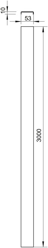 Ein schmaler vertikaler Streifen, der mit '3000' beschriftet ist, wird auf einem schlichten weißen Hintergrund angezeigt.