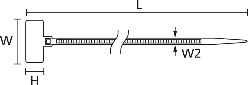 HellermannTyton Kennzeichnungsbinder IT18FL-N66-NA