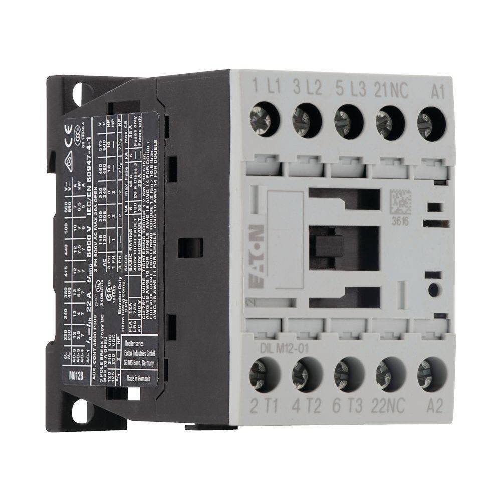 Eaton Leistungsschütz 3polig DILM12-01(12VDC)
