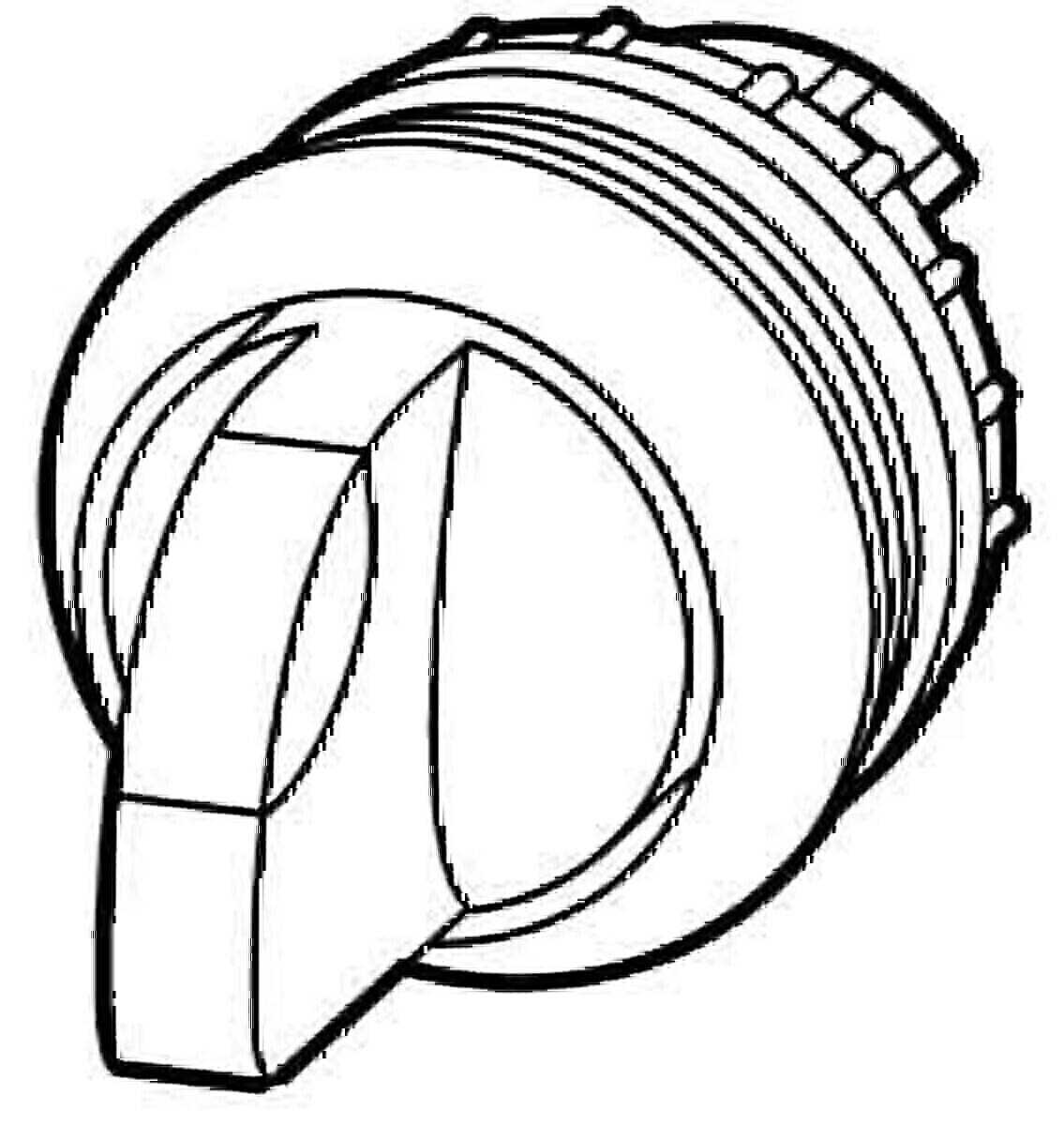 Eaton Leuchtwahltaste m.Knebelg. M22-WRLK-W