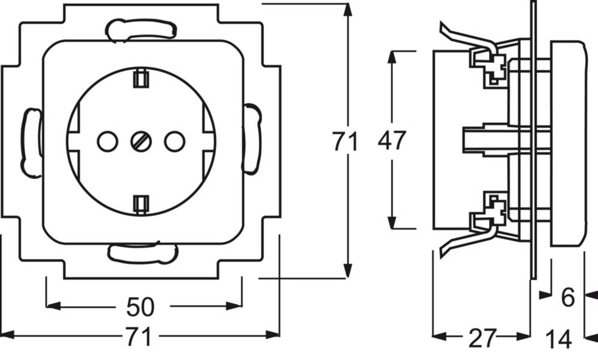 Busch-Jaeger SCHUKO Steckdosen-Einsatz 20 EUCQ-13-212-101