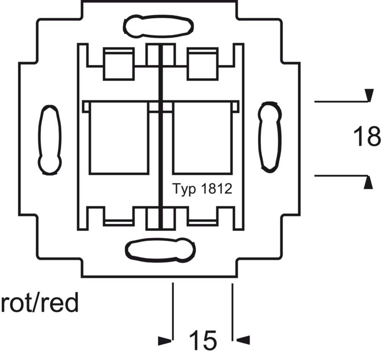 Busch-Jaeger Tragring f.Modular-Jack 1812