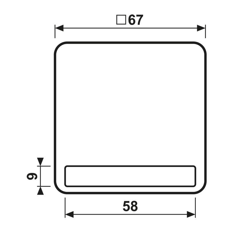 Jung Wippe Schriftfeld aws CD 590 NABF WW
