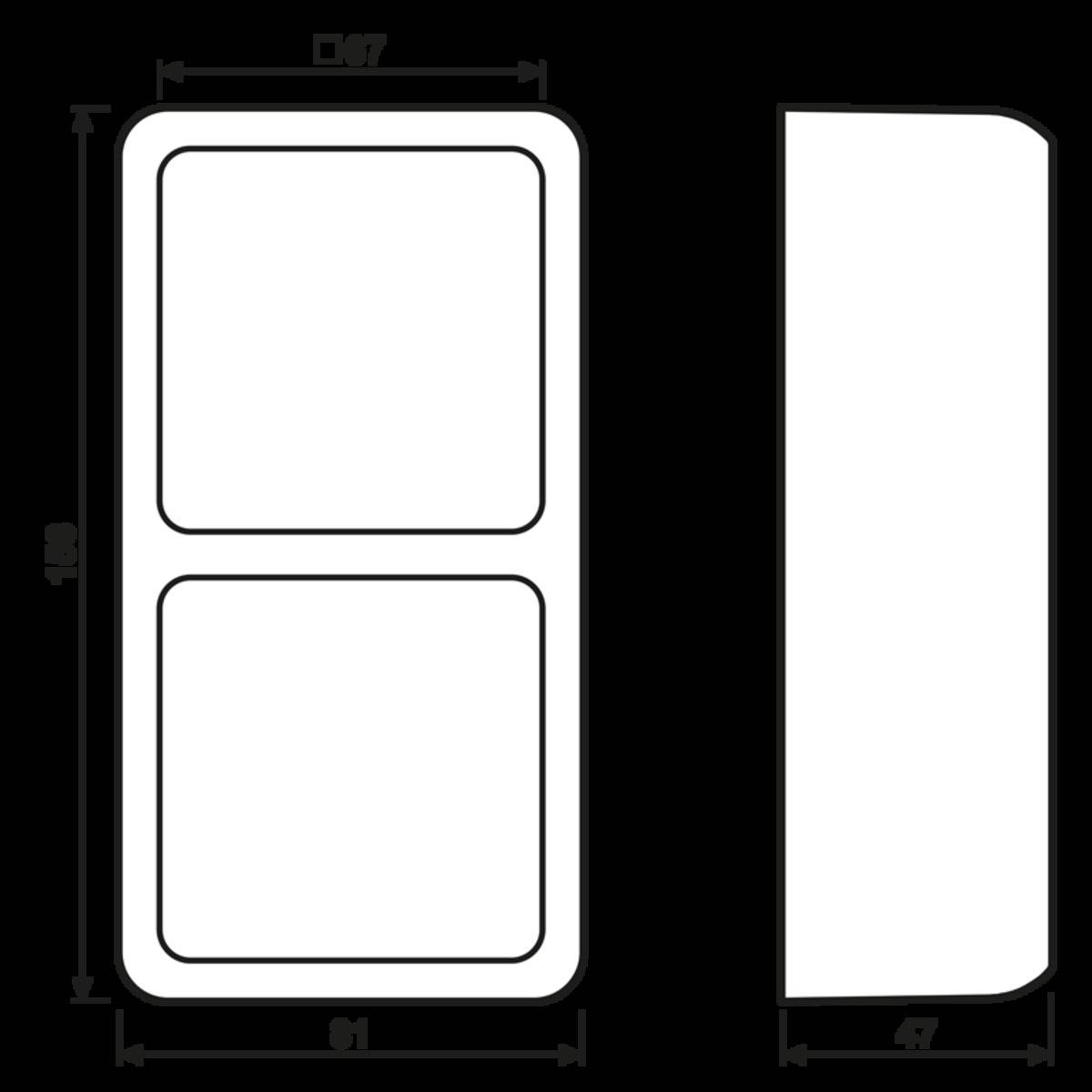 Jung AP-Kappe 2-fach aws CD 582 A WW
