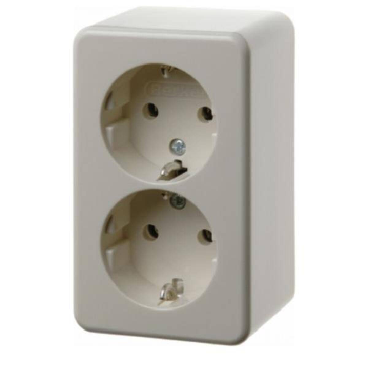 Berker Doppelsteckdose ws/gl 472140
