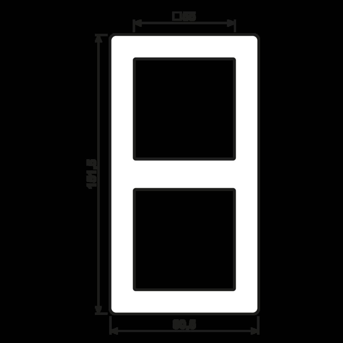 Jung Rahmen 2-fach aws AS 582 BF WW