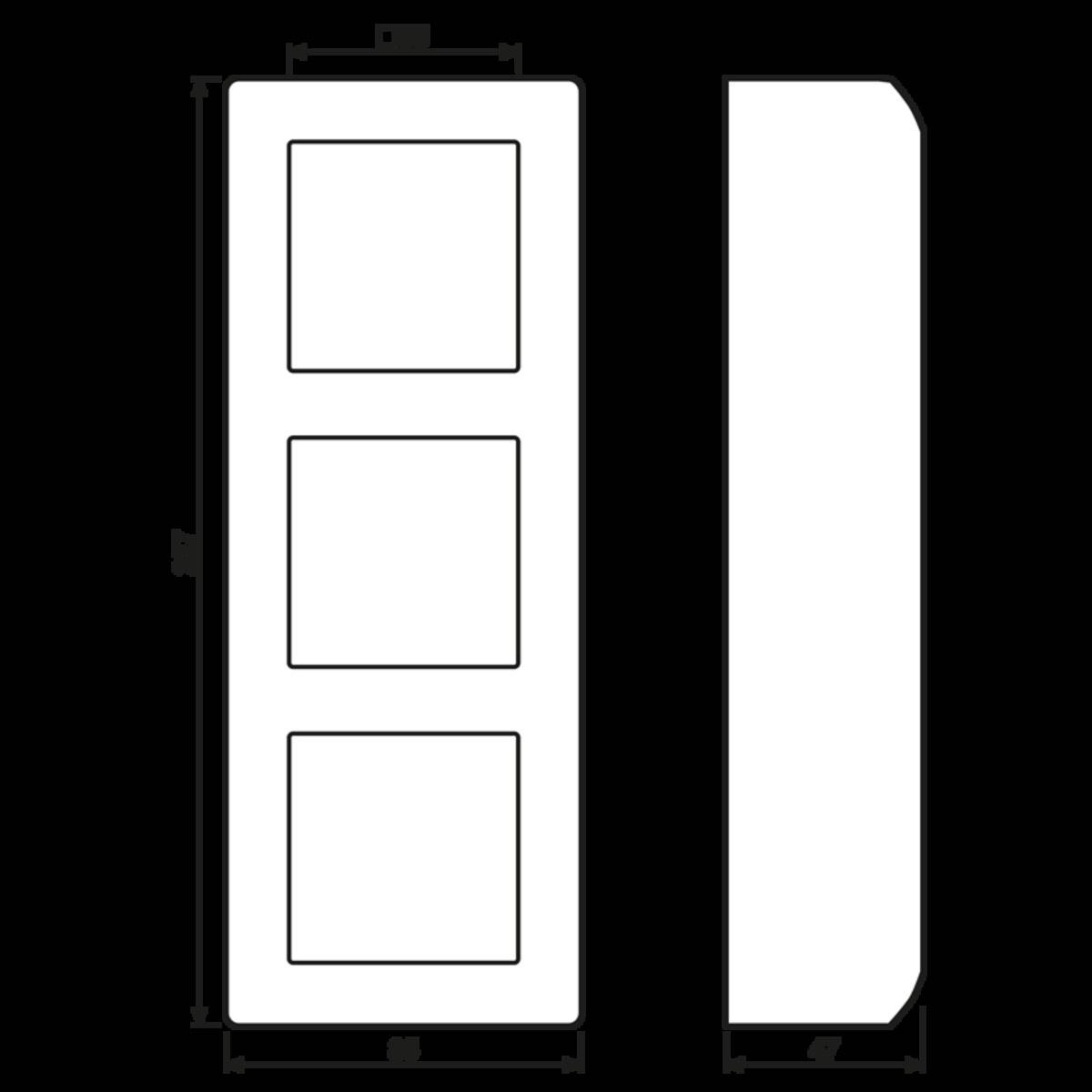 Jung AP-Kappe 3-fach aws AS 583 A WW