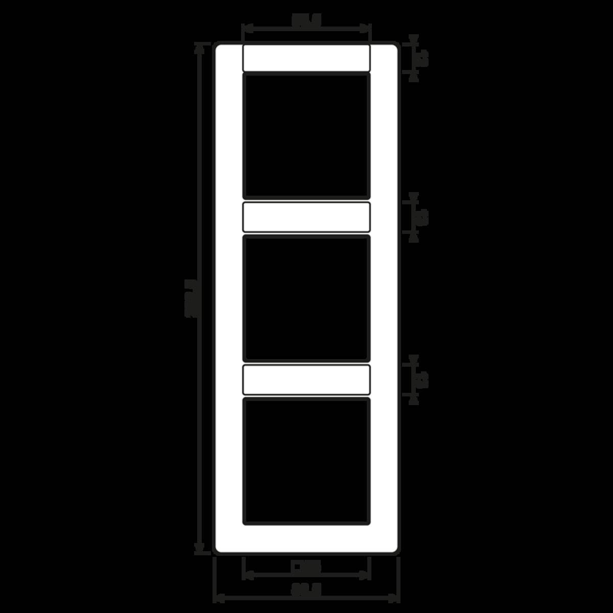 Jung Rahmen 3-fach aws AS 583 NA WW