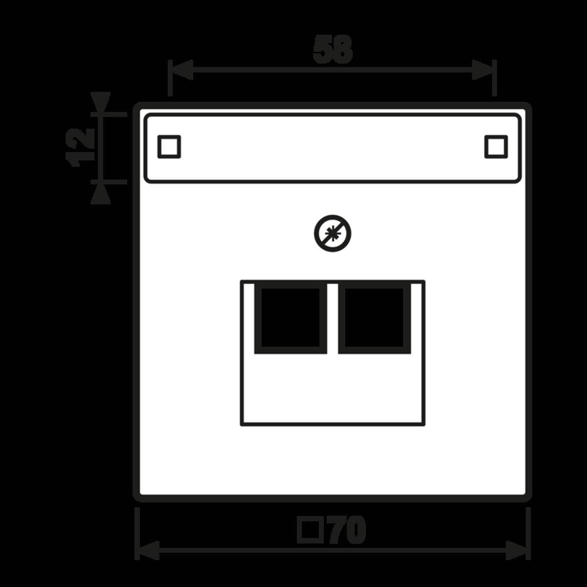 Jung Abdeckung Schriftfeld eds ES 2969-2 NAUA