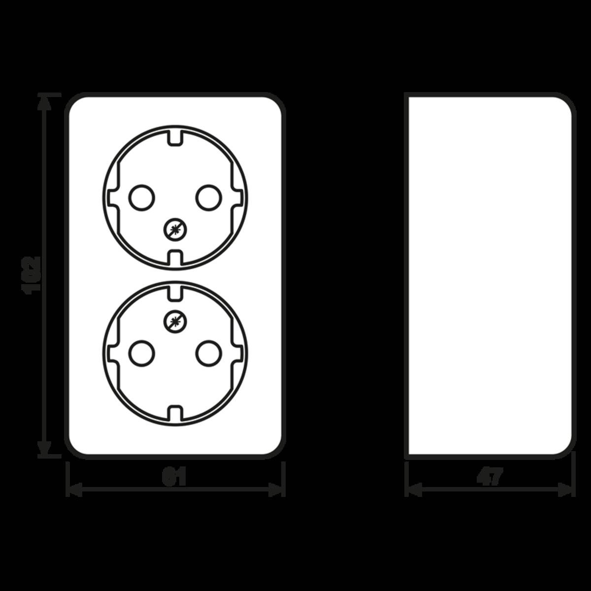 Jung SCHUKO-Steckdose 2-fach 6020 A